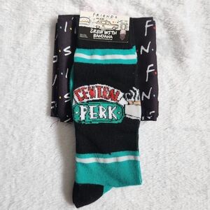 Friends Central Perk Black and Teal Socks